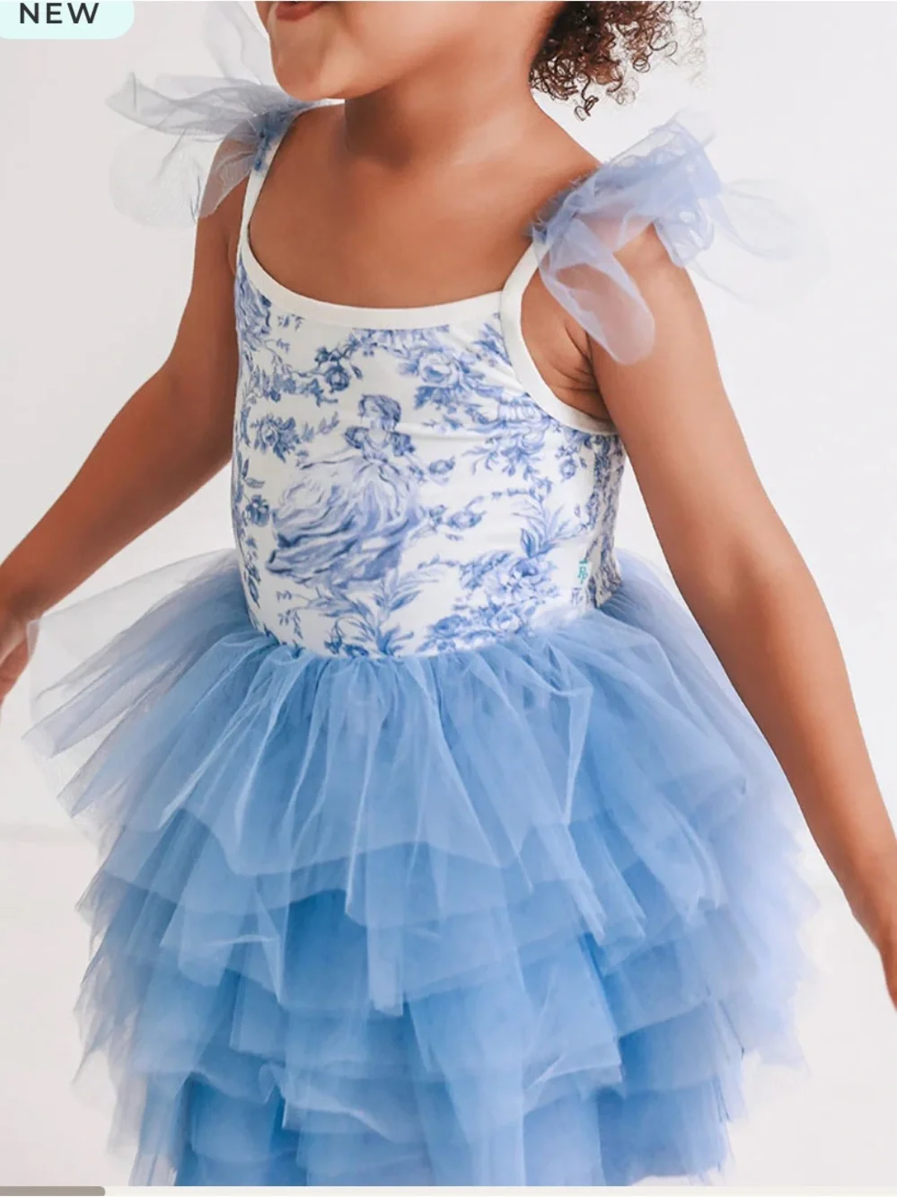 Posh Peanut Briar Ruffled Tulle Smocked Dress